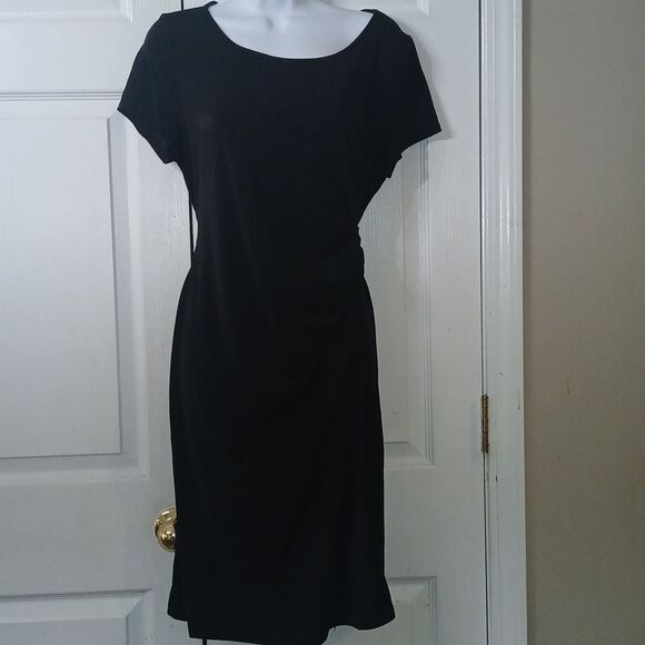 Oh Baby by Motherhood Maternity faux wrap cinched side maternity dress Sz M EUC - Picture 1 of 6